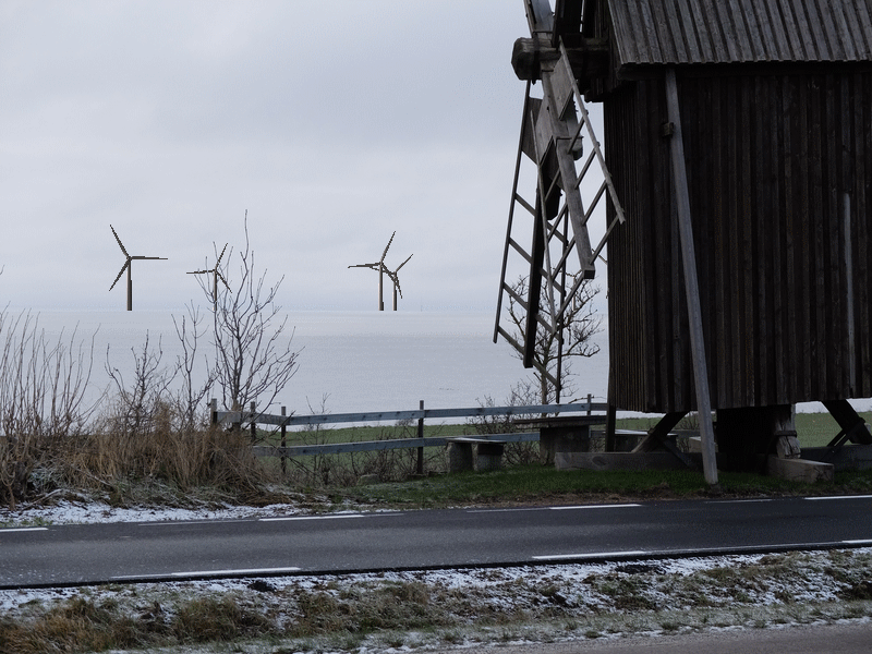 Animering Utgrunden 275 meter höga vindkraftverk
