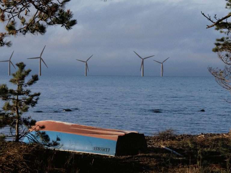 Visualisering vindkraft vid Utgrunden i Kalmarsund