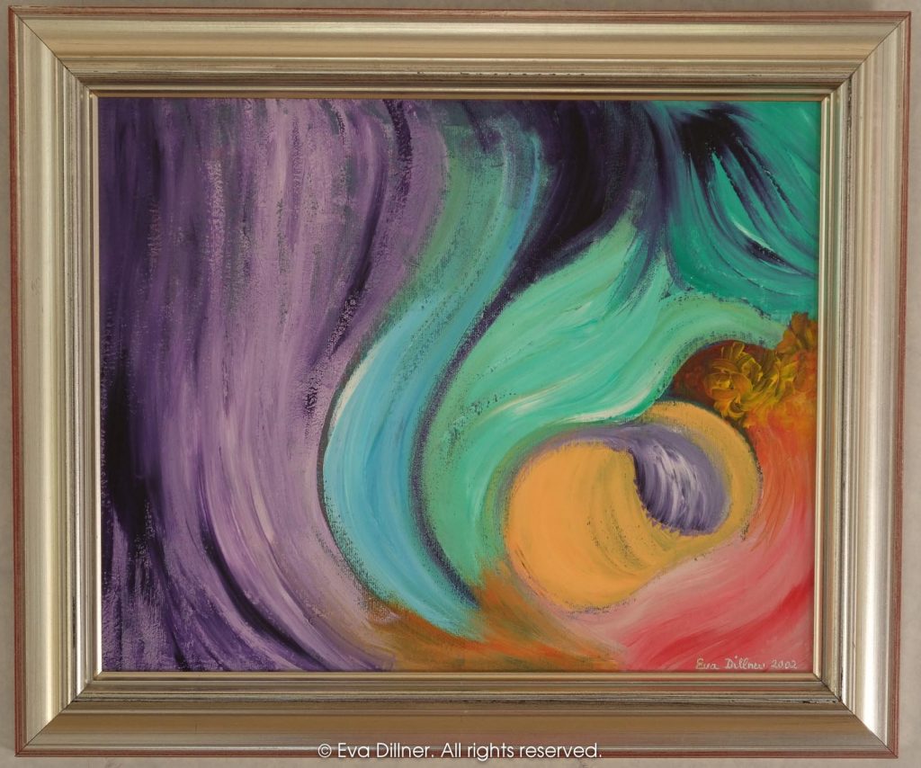 A134 50x42cm ©2002 Eva Dillner. Inköpt av företag i Sverige. "är det en Georgia O'Keeffe?"