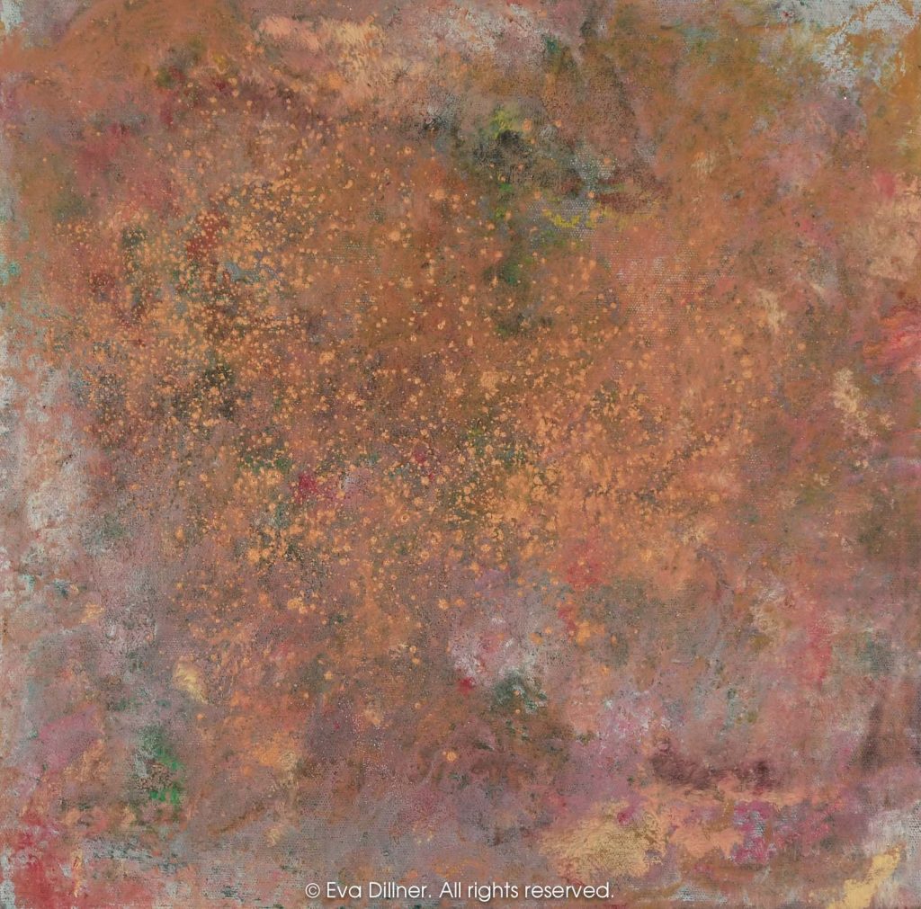 Meditation diptyk B208 47x47cm ©2009 Eva Dillner. Privat samling USA