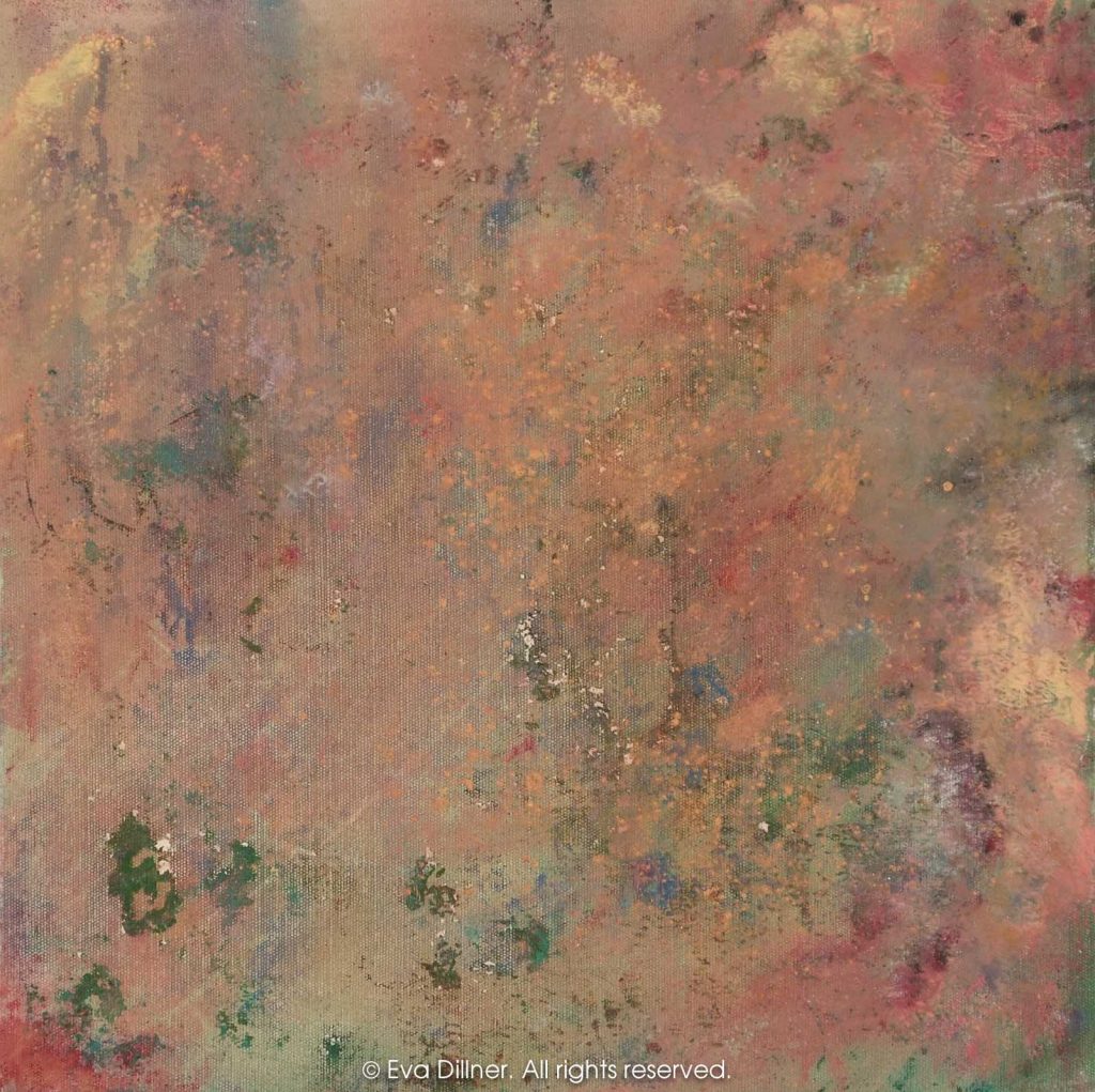 Meditation diptyk B209 47x47cm ©2009 Eva Dillner. Privat samling USA