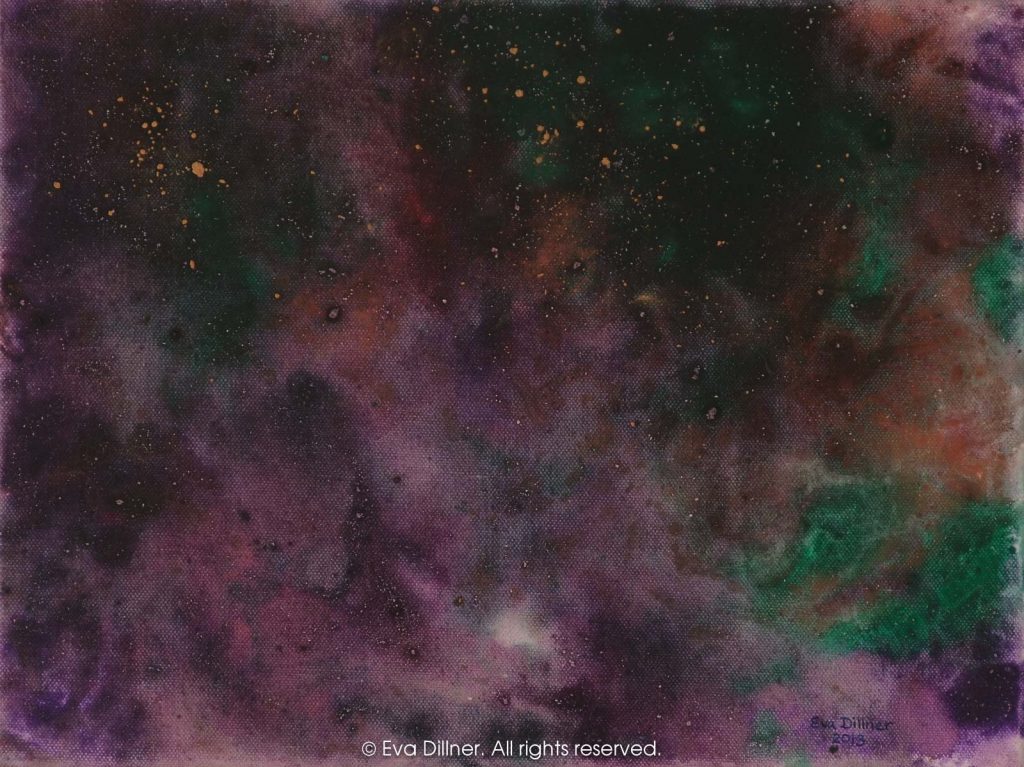 Natthimmel B285 40x30cm ©2013 Eva Dillner. Privat samling Sverige