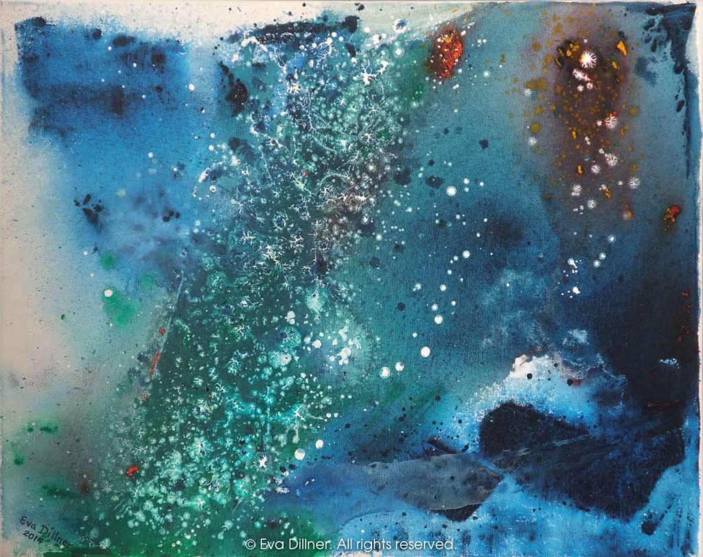 Cosmic Sea C371 50x40cm ©2014 Eva Dillner. Inköpt av Eksjö kommun