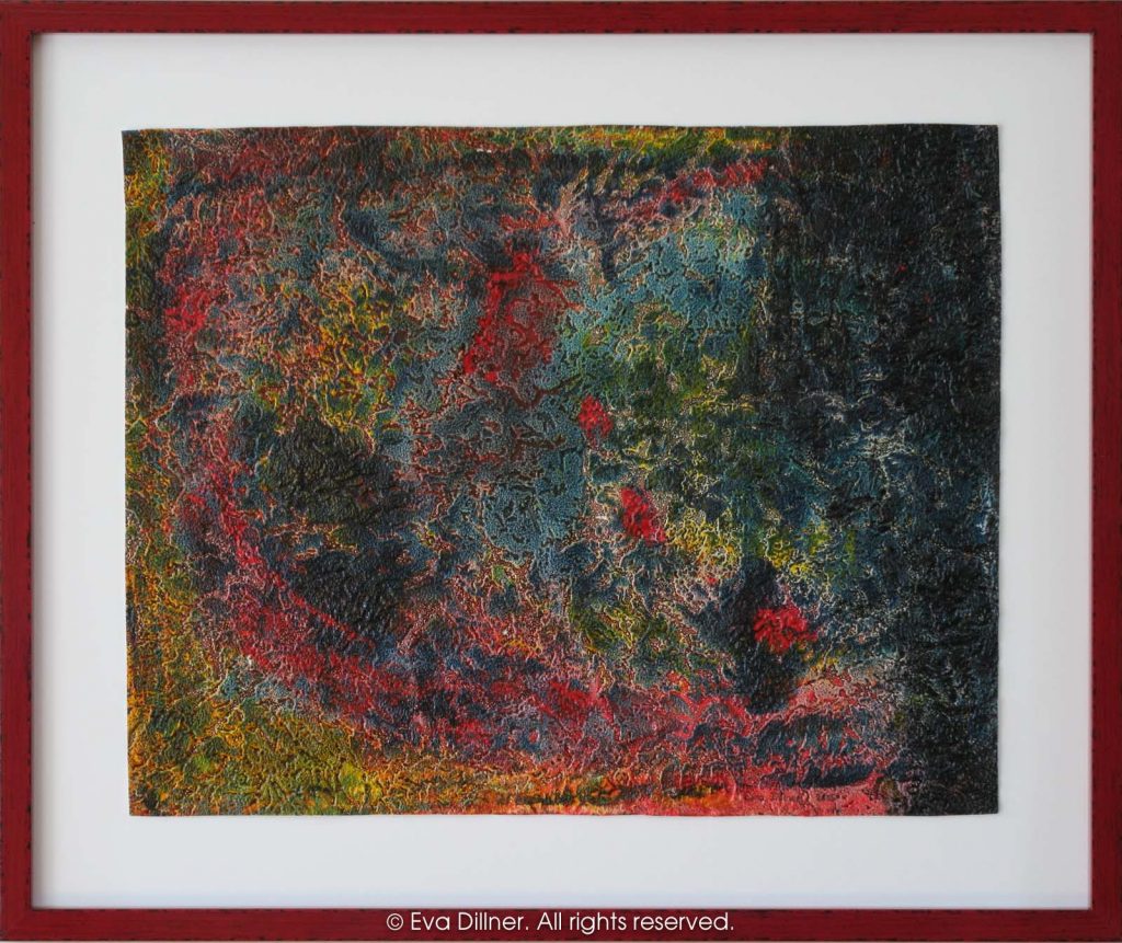 Year of the Dragon C379 64x53cm (50x40 akryl på tapet) © 2015 Eva Dillner. Privat samling Sverige