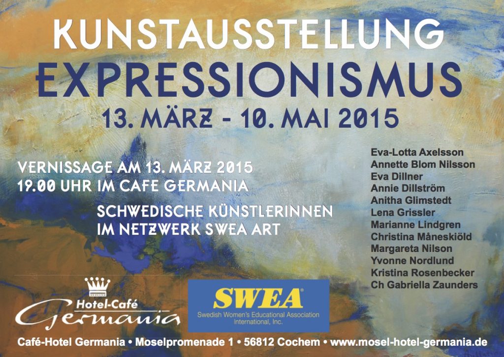 Expressionismus, Café Germania, Cochem/Mosel, Tyskland, 2015