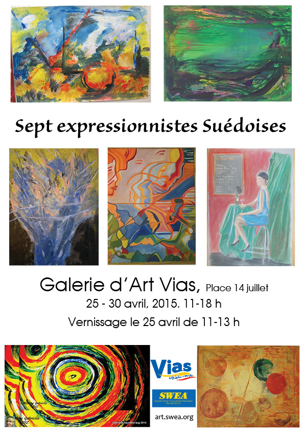 Sept expressionnistes Suédoises, Galerie d’Art Vias, Frankrike, 2015