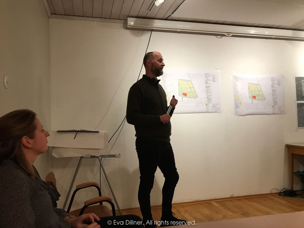 Fredrik Meurling, planchef presenterar detaljplan